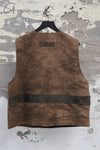 AVIVA JIFEI XUE single-breasted vest commonplace brand collection store AJX-SO-SBPV-2-ZONGKA mottled brown